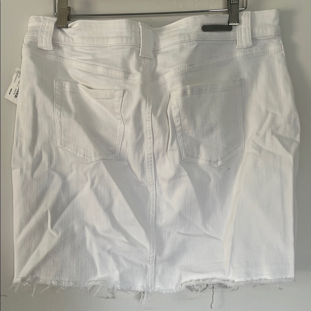 White Denim Mini Skirt - Picture 3 of 3